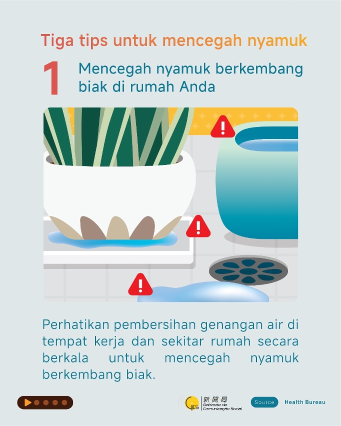 Prevent mosquito breeding at home  (Indonesian)