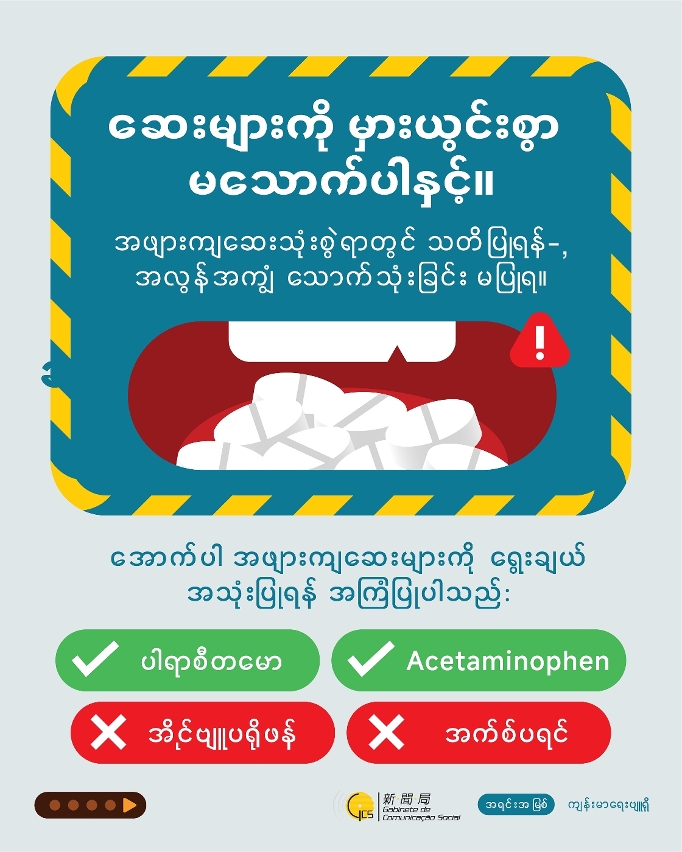 Do not self-medicate  (Burmese)