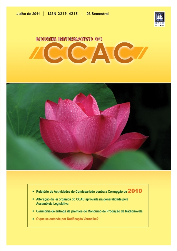 Capa do Boletim Informativo do CCAC, n.º 3