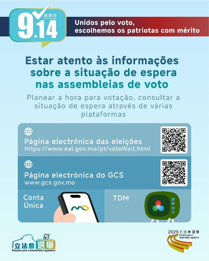 Atenção às informações de espera nas assembleias de voto