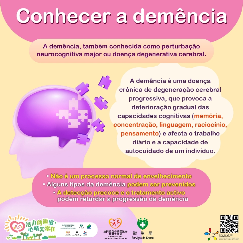 Os Serviços de Saúde e o Instituto de Acção Social elaboraram em conjunto, infografias sobre demência