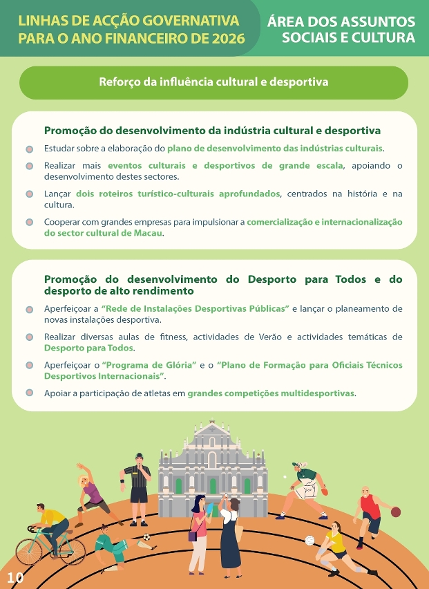 linhas de acção governativa da área dos assuntos sociais e cultura para 2026-11