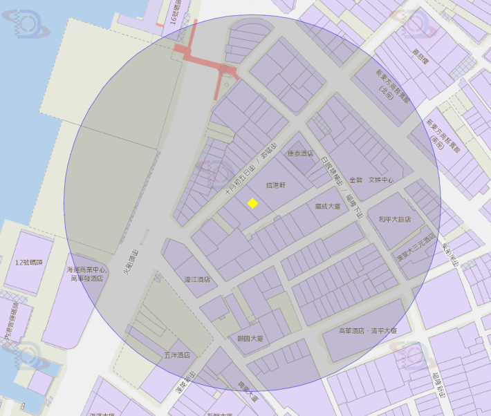 十月初五街淳和阁附近风险区域100米半径范围