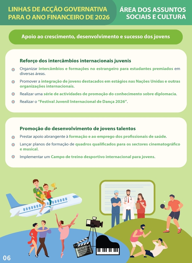 linhas de acção governativa da área dos assuntos sociais e cultura para 2026-07