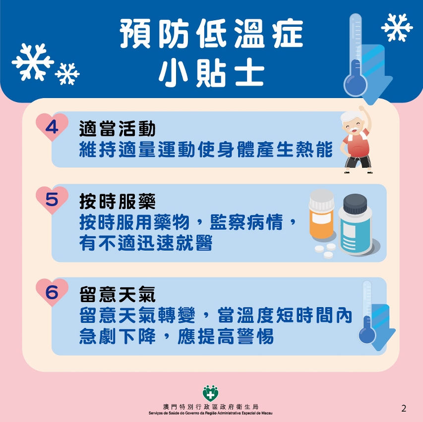 預防低溫症小貼士