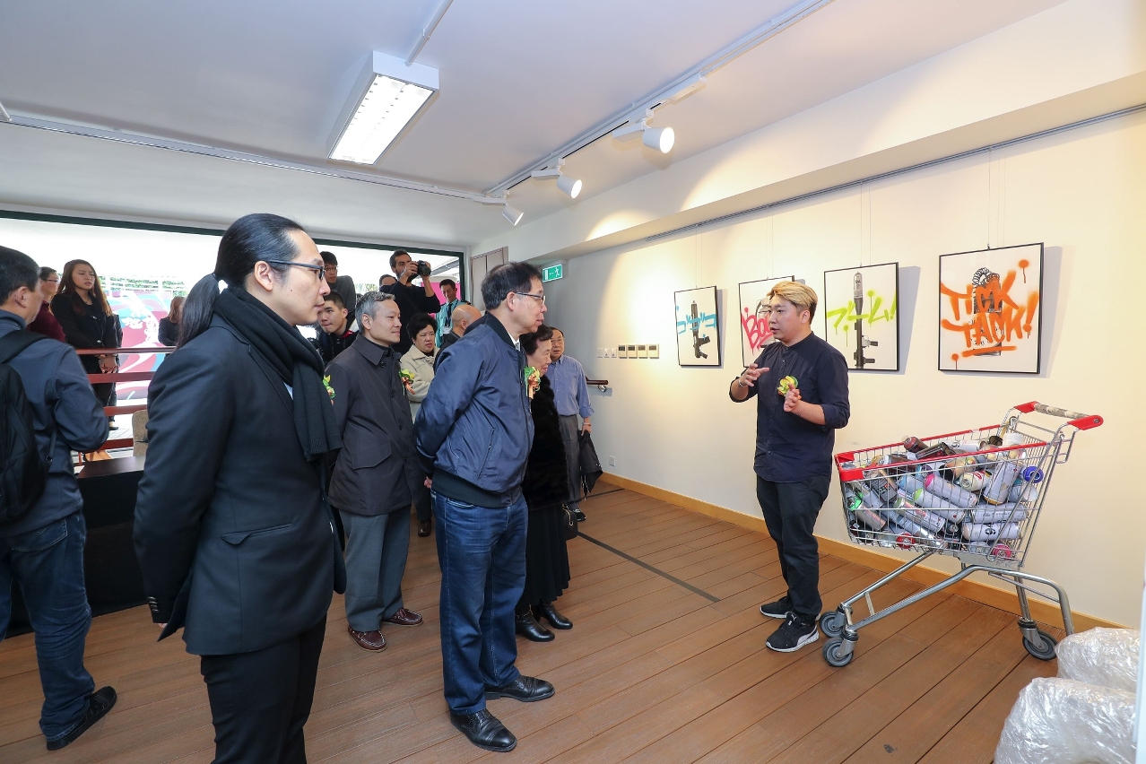 Cerimónia de inauguração das “Gengibre Local – Exposição Colectiva de Graffiti da Nova Geração” e “Impressão de Macau – Exposição de Pinturas do Artista Andre Lui”