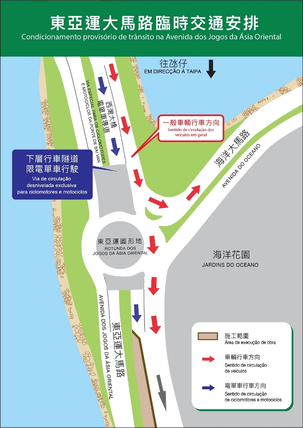東亞運大馬路臨時交通安排