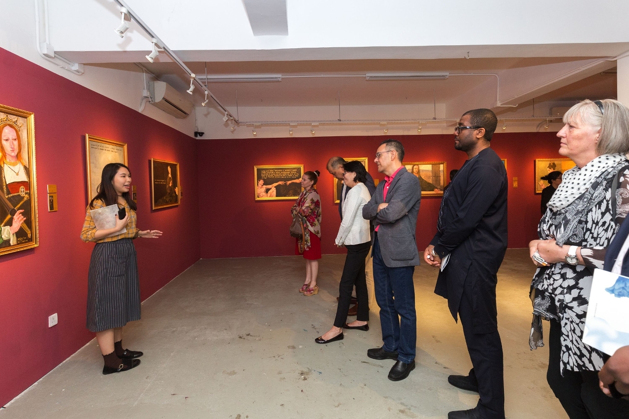 領事團參觀“戴永寧作品展「一個人的文藝復興」”