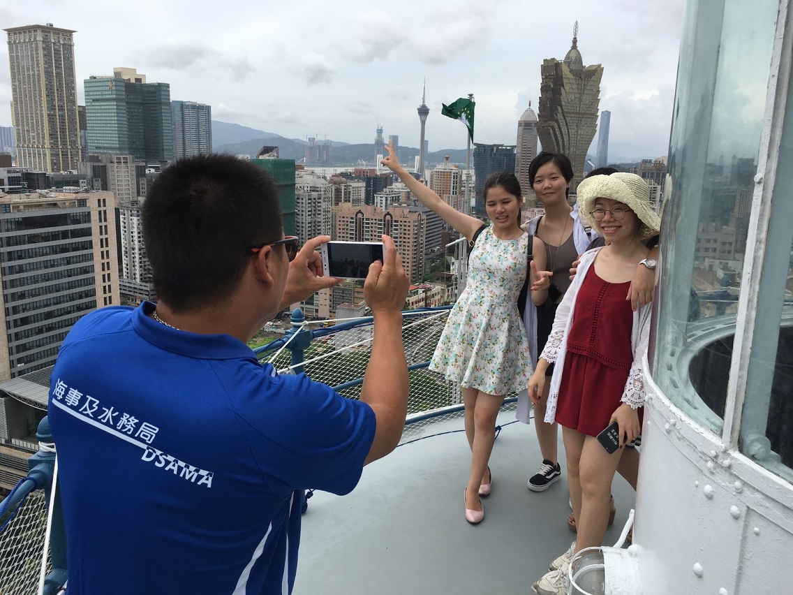 登塔頂可眺望澳門景色