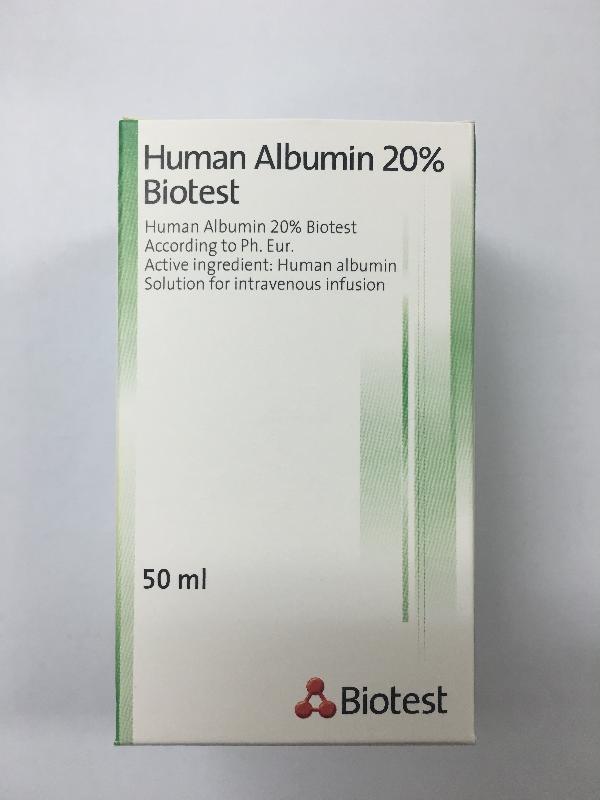 Imagem:Human Albumin "Biotest" Infusion 20% 50mL