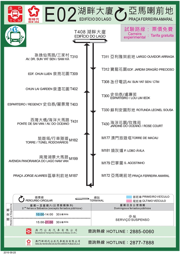 E02試驗路線指南