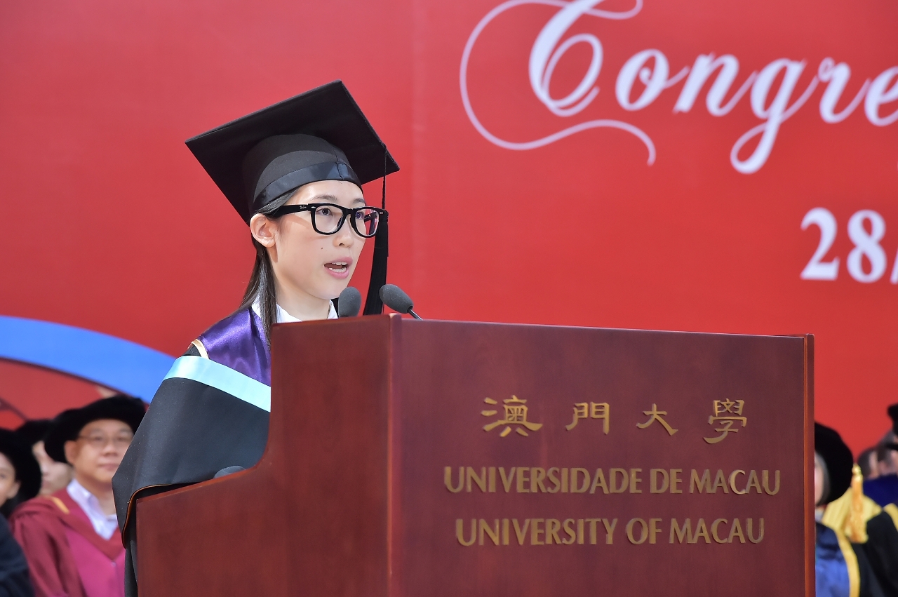Student representative Jessica Lei says the four years at UM have changed her life and the lives of her fellow students