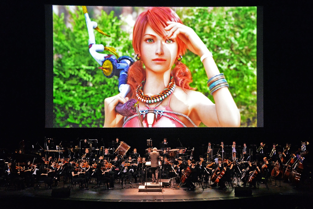 A banda sonora familiar do jogo, juntamente com imagens do jogo projectadas ao vivo, proporcionou uma experiência duplamente auditiva e visual ao público.