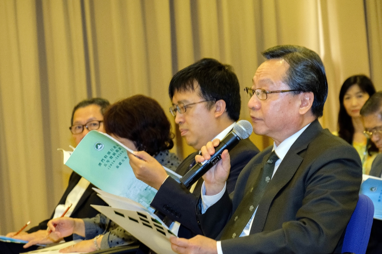 澳門中華總商會理事長高開賢發表意見
