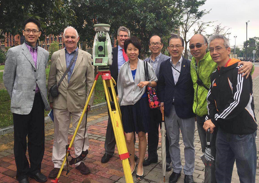 A delegation from the Chartered Institution of Civil Engineering Surveyors visits UM