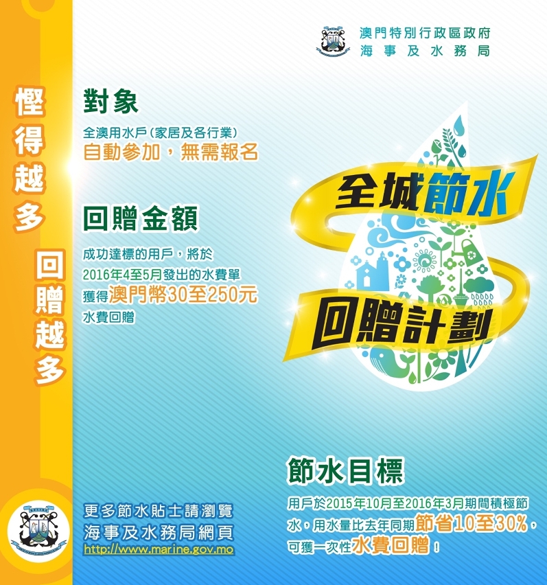 節水回贈推動全民節水