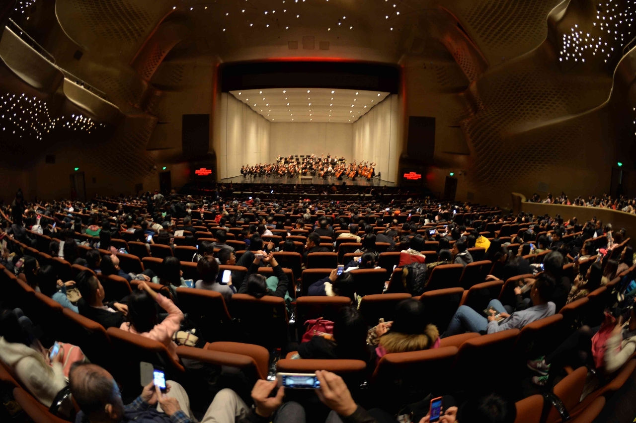 The concert tickets were sold out promptly, and the concert yielded a full house
