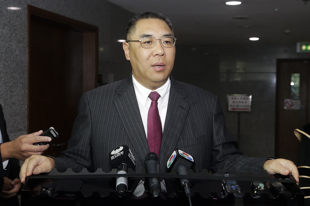 Chief Executive, Mr Chui Sai On, meets the press.