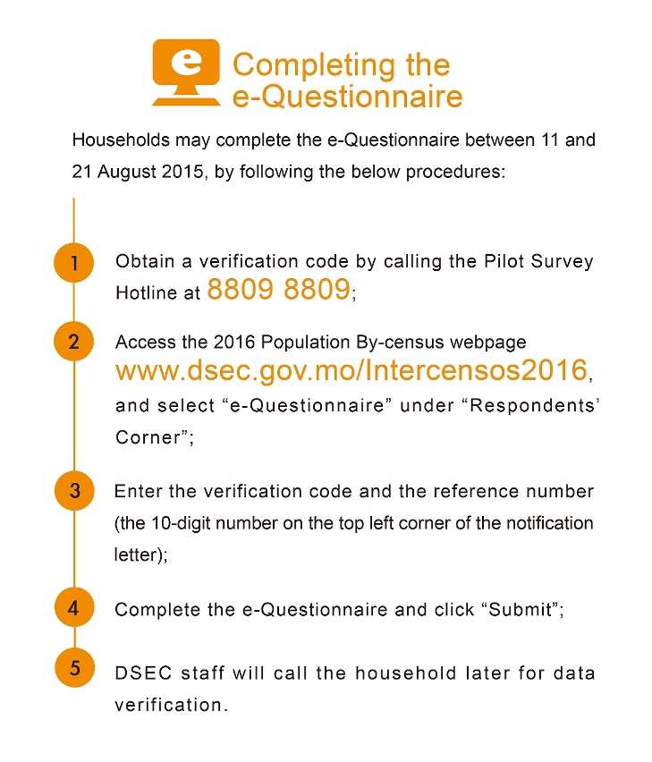 Procedures for completing the e-questionnaire