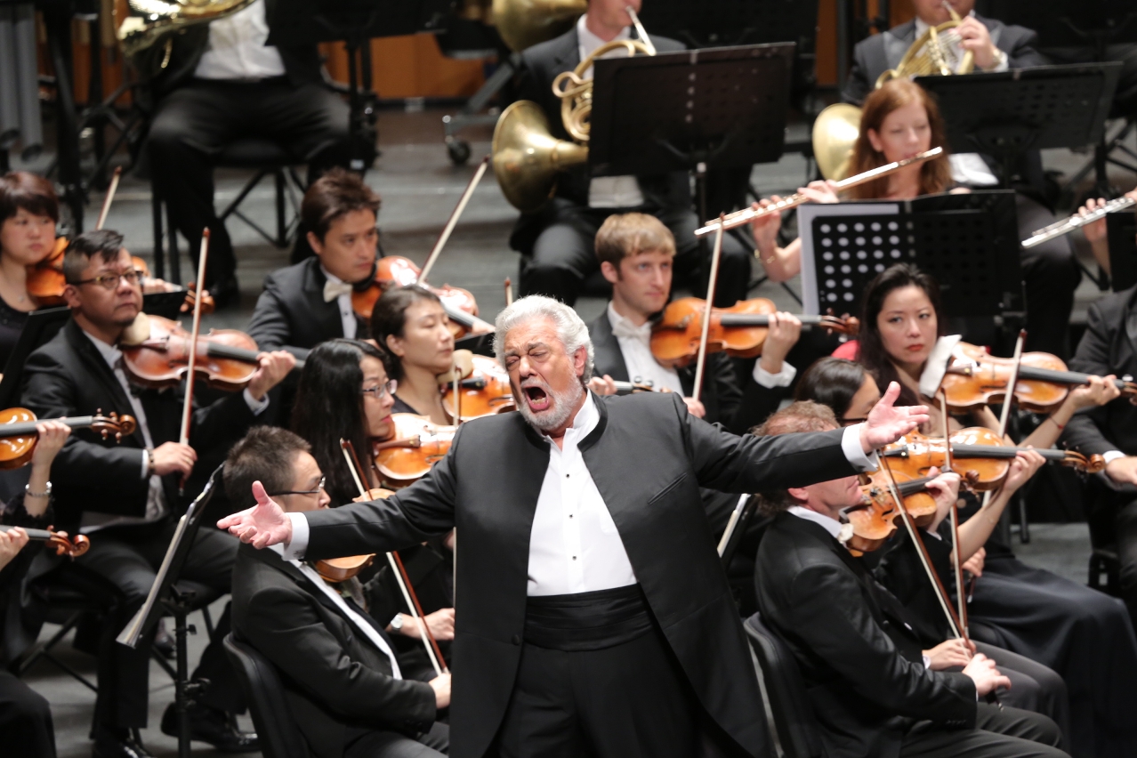 Neste concerto, Domingo apresentou uma série de clássicos.