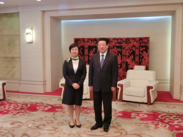 Secretary for Administration and Justice, Ms Chan Hoi Fan, meets with the Vice Minister of Public Security, Mr Chen Zhimin.