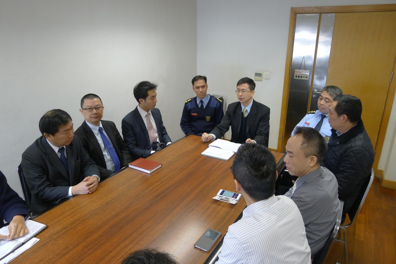 消防局與澳門美高梅、澳門新葡京酒店代表舉行防火溝通會議