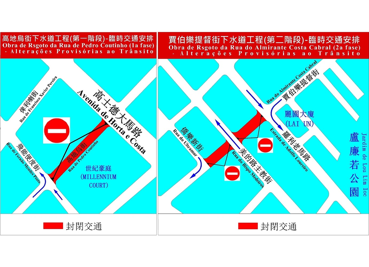 下水道工程臨時交通示意圖