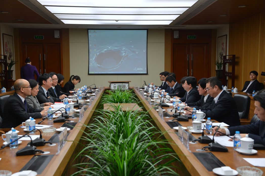 圖一 貿促局和環保局拜訪中節能公司介紹MIECF