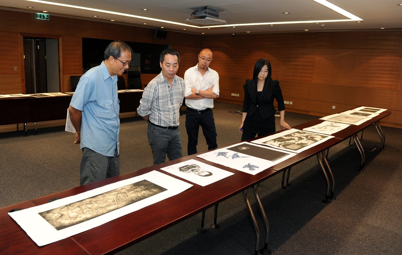 “第一屆澳門版畫三年展”日前進行澳門區甄選工作 圖片二