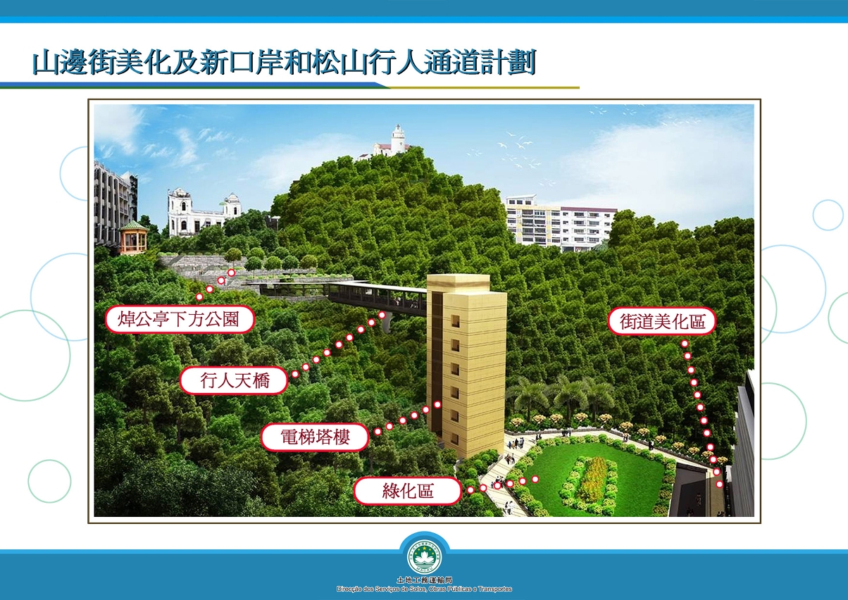 “山邊街美化及新口岸和松山行人通道計劃”第二區工程效果圖