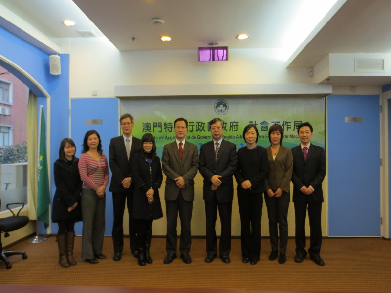 代表團與社會工作局人員合照
