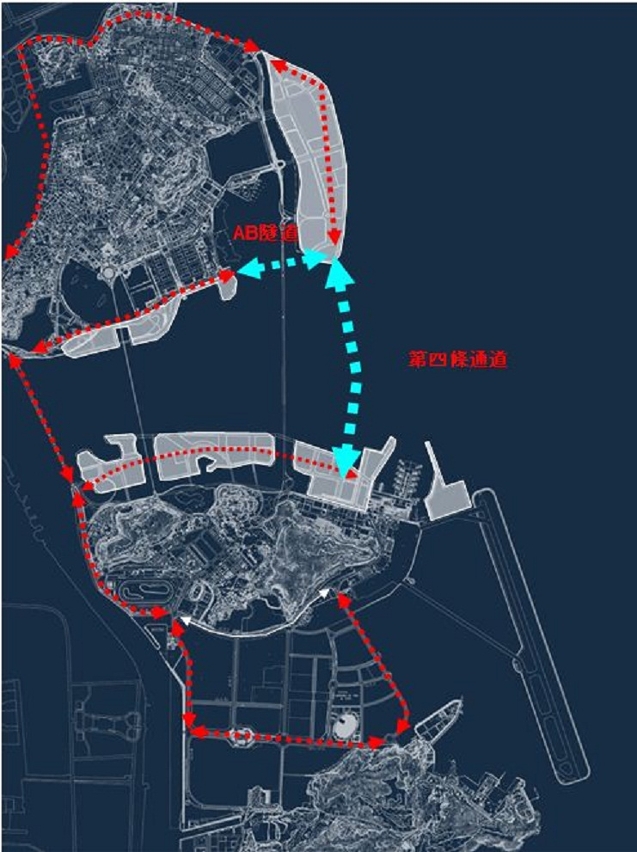 第四條通道路及AB隧道走線圖
