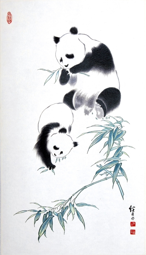 具水墨畫韻味的魯繡作品