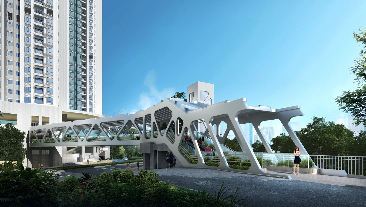 氹仔美副將馬路行人天橋—效果圖