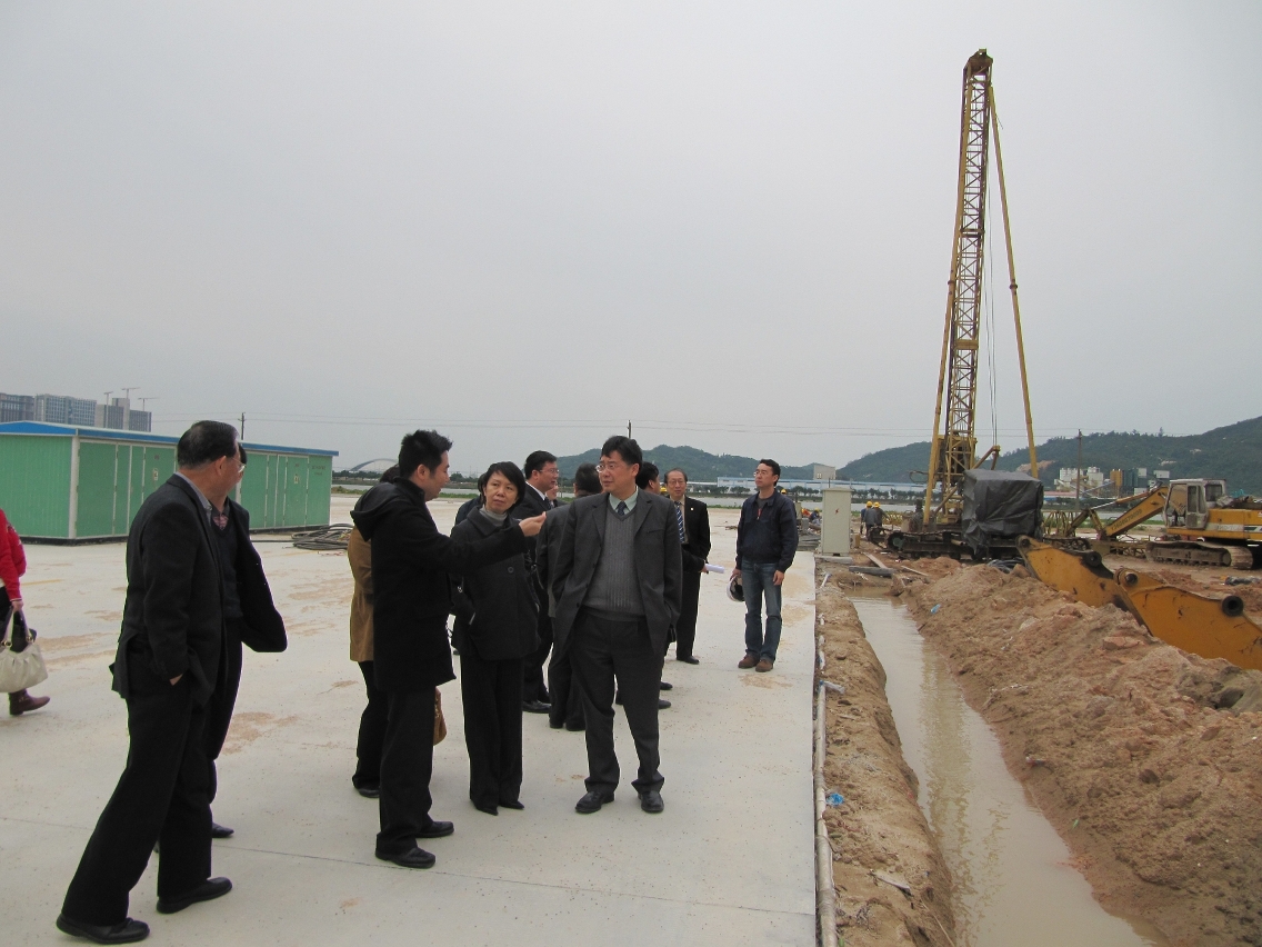 新校區建設工地有予進行地基穩固工程