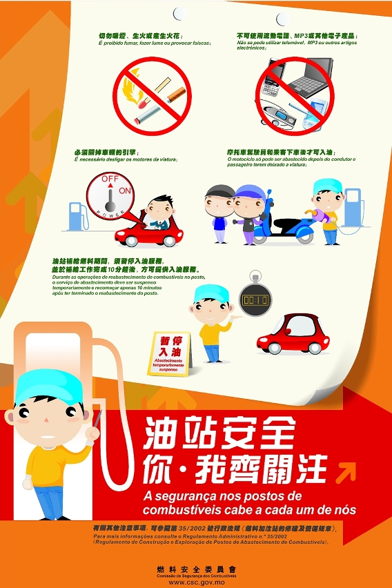燃料加注站(油店)安全指引宣傳海報