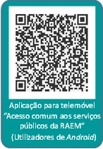 03_ aplicação para telemóvel  “acesso comum aos serviços públicos da raem”  (utilizadores de android) código qr