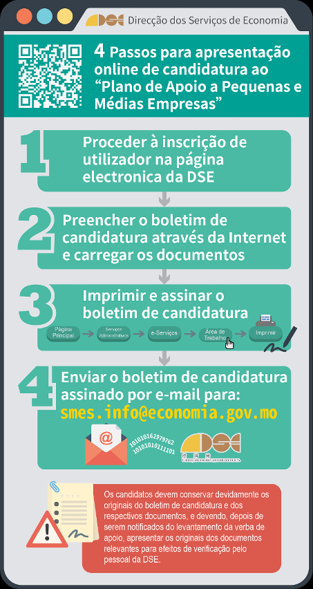 Procedimento para apresentação online de candidaturas ao Plano de  Apoio a Pequenas e Médias Empresas