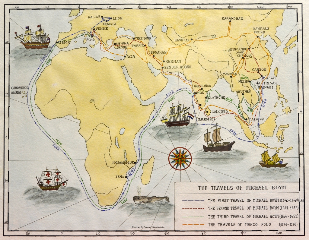 Mapa das Viagens de Boym Comparado com os itinerários de Marco Polo (1271 - 1295)