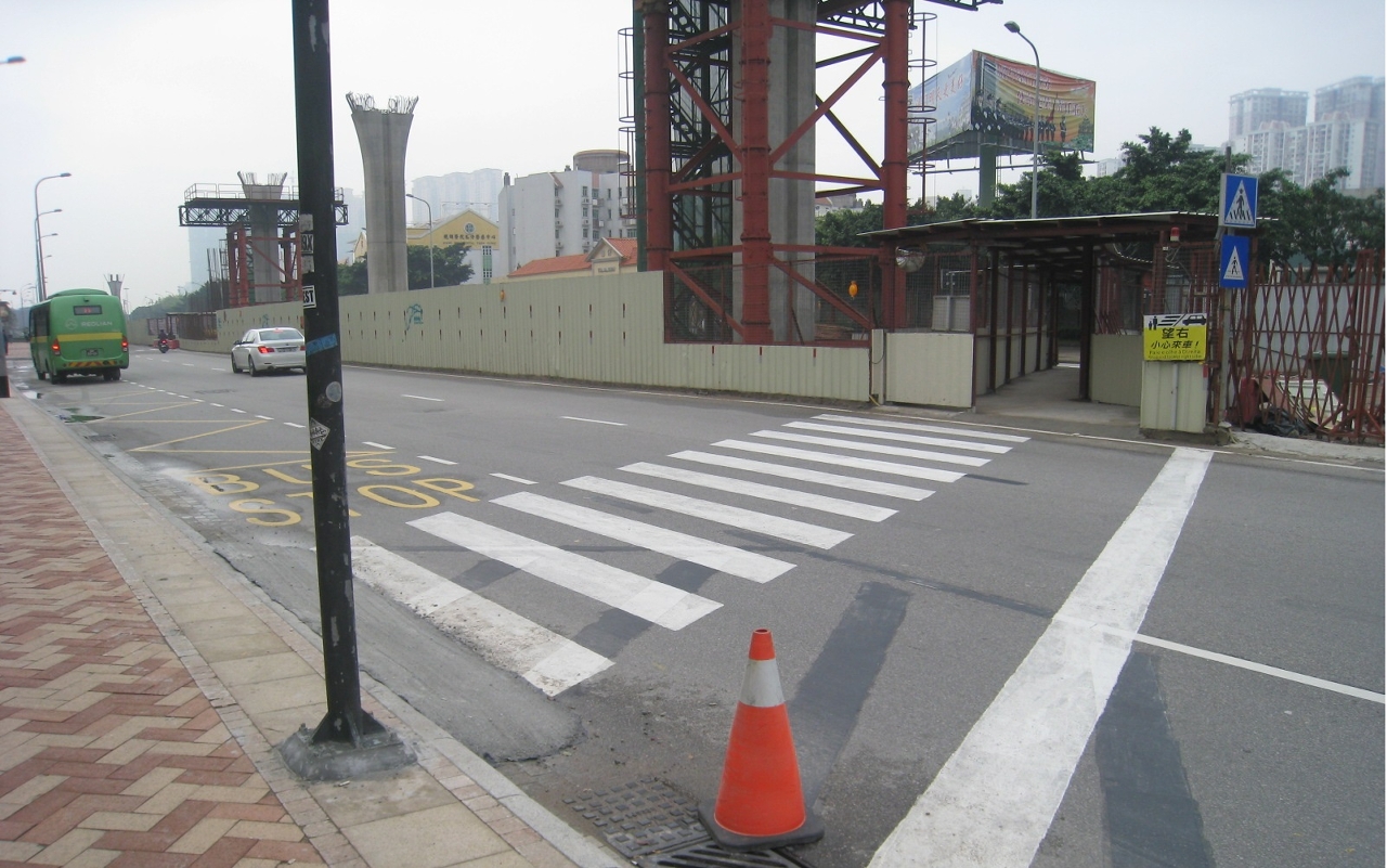 Localização do novo acesso pedonal