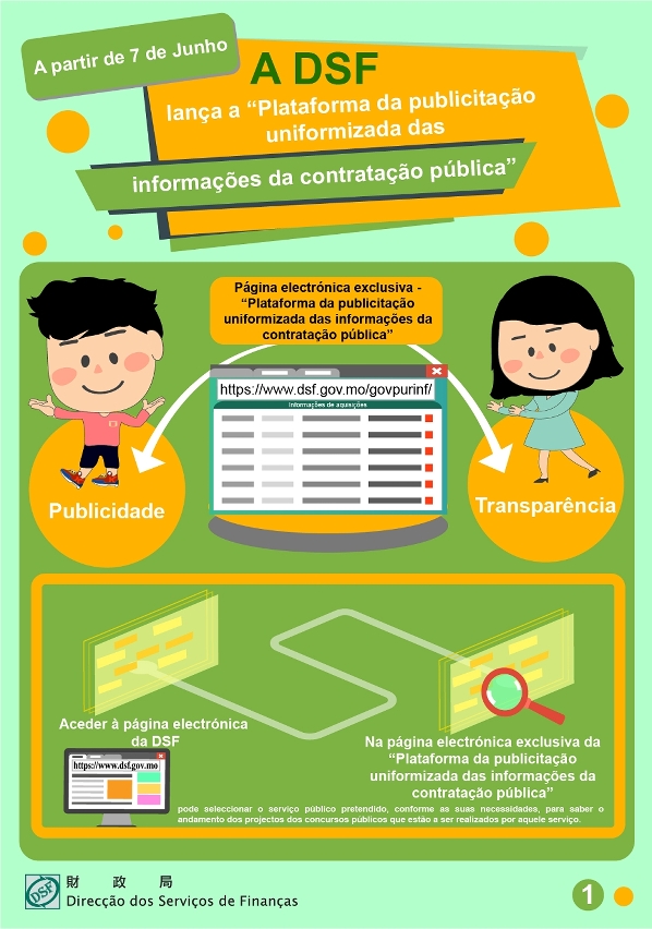 A Direcção dos Serviços de Finanças vai disponibilizar a partir de 7 de Junho da “Plataforma da publicitação uniformizada das informações da contratação pública”