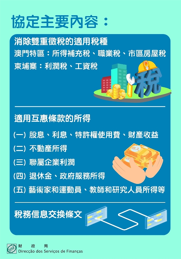澳門特區與柬埔寨簽署消除雙重徵稅協定