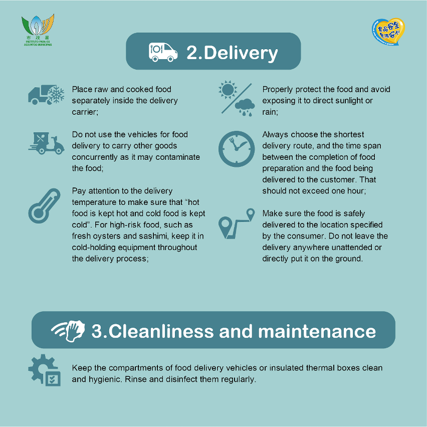 food safety precautions for food delivery service