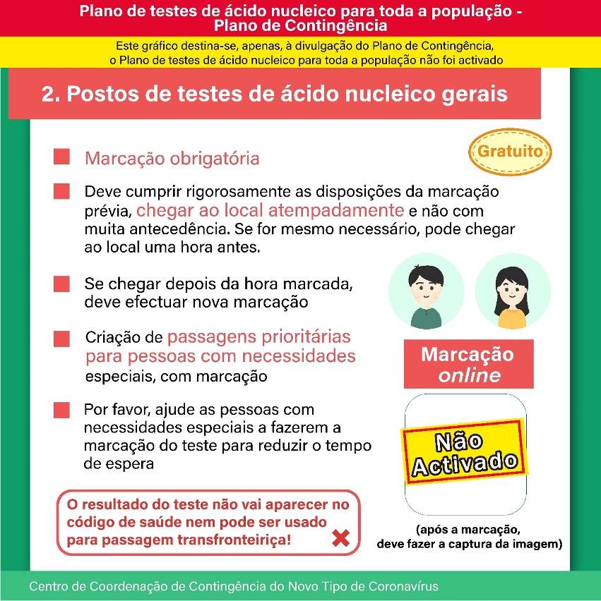2. Plano de testes de ácido nucleico para toda a população-Plano de Contingência