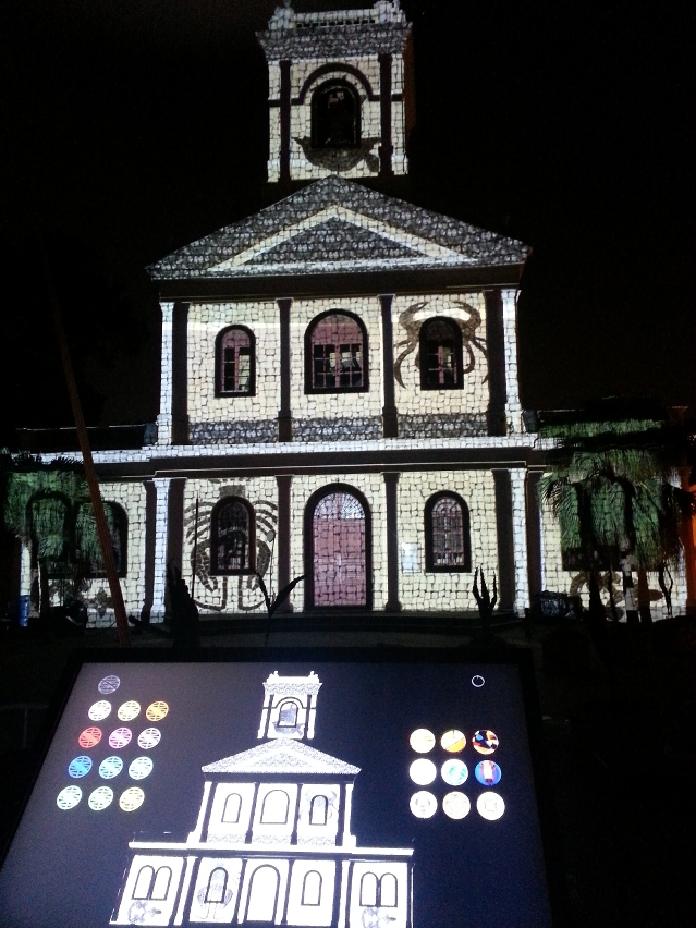 Spectators can design the 3D mapping show to their own style in front of Our Lady of Carmel Church on Taipa