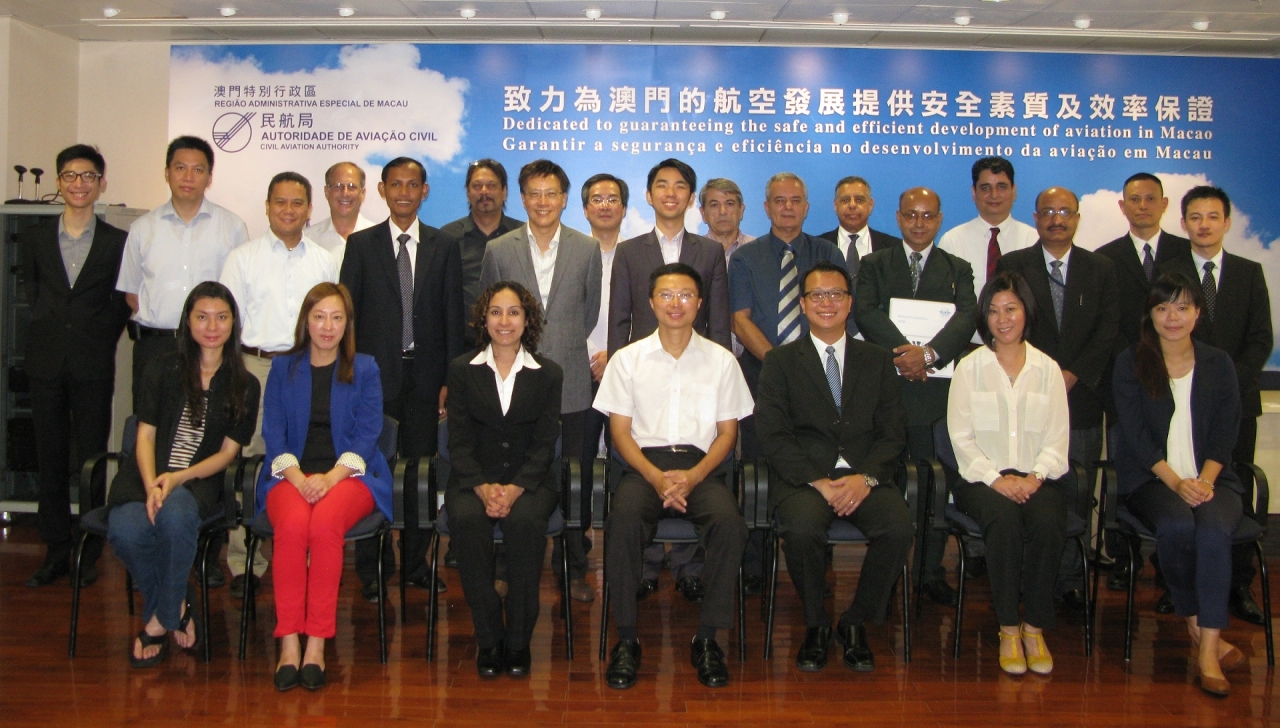 The Civil Aviation Authority of Macao SAR conducts a 7-day training event on “National Aviation Security Inspectors Course” in the office multi-function room from 19 to 27 August 2013. Two aviation security experts with International Civil Aviation Organization certified instructors qualification are invited to lecture security audits and inspections.