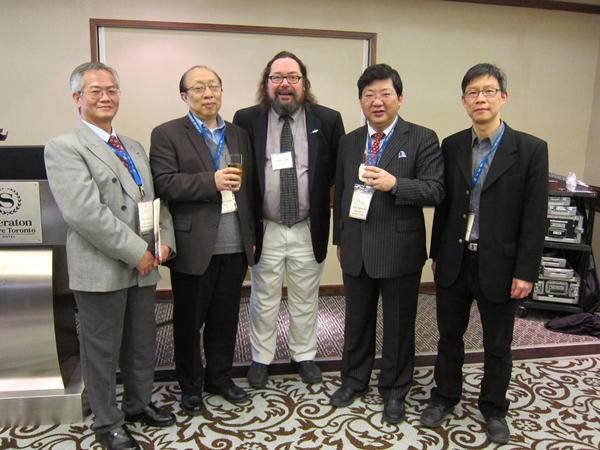 Group photo of UM representatives and Theodore C. Bestor, president-elect of the Association for Asian Studies, during the reception