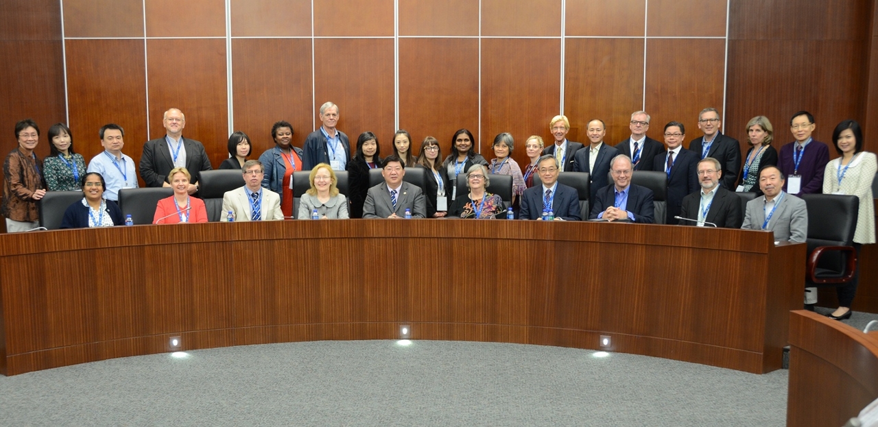 The delegation from the United Board for Christian Higher Education in Asia visit the new campus