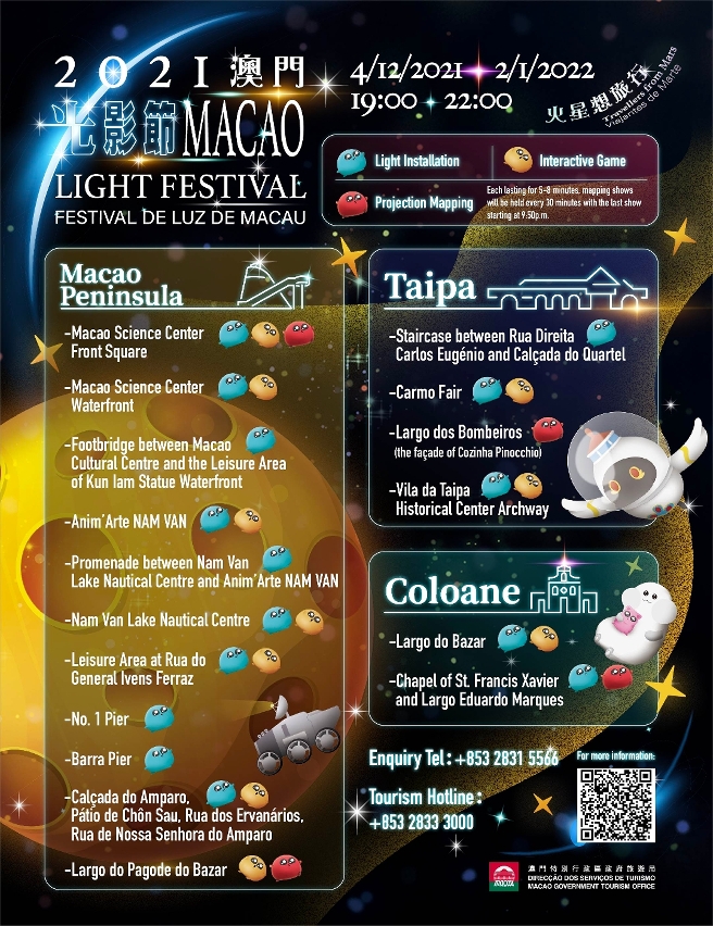 “Macao Light Festival 2021 – Travellers from Mars”