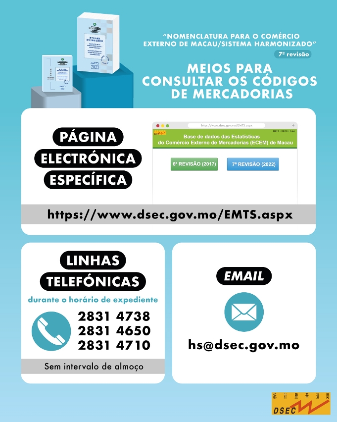 7.ª revisão da nomenclatura para o comércio externo de macau  sistema harmonizado_meios para consultar os códigos de mercadorias
